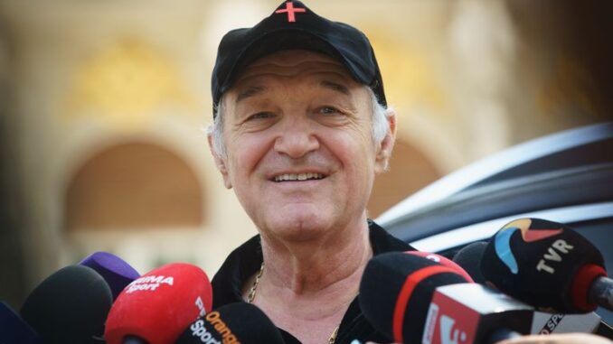 George Becali, FCSB soccer team owner, press conference, Bucharest, Romania - 24 Jul 2023