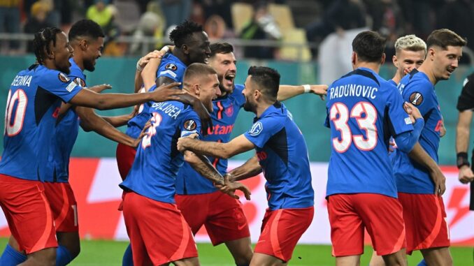 FOTBAL:FCSB-MIDTJYLLAND, UEFA EUROPA LEAGUE (7.11.2024)